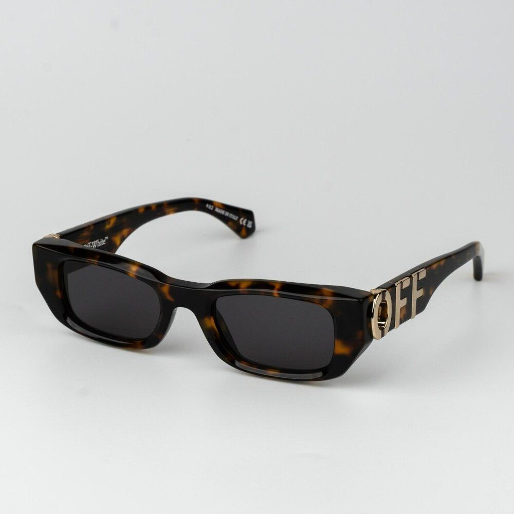 Off-White FILLMORE Men Sunglasses Havana Grey Square OERI124 6007 NEW AUTHENTIC